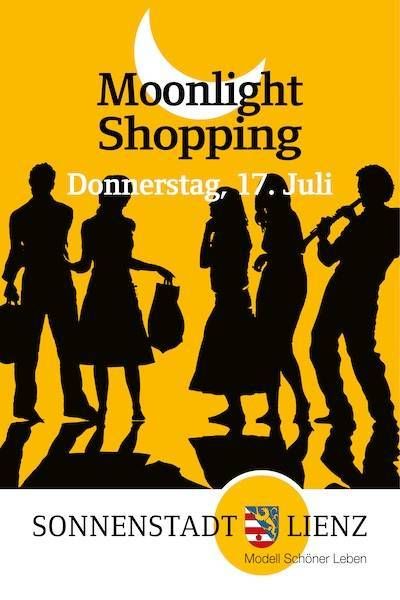Sujet Moonlight Shopping in Gelb, langer Einkaufsabend am 17. Juli 2025